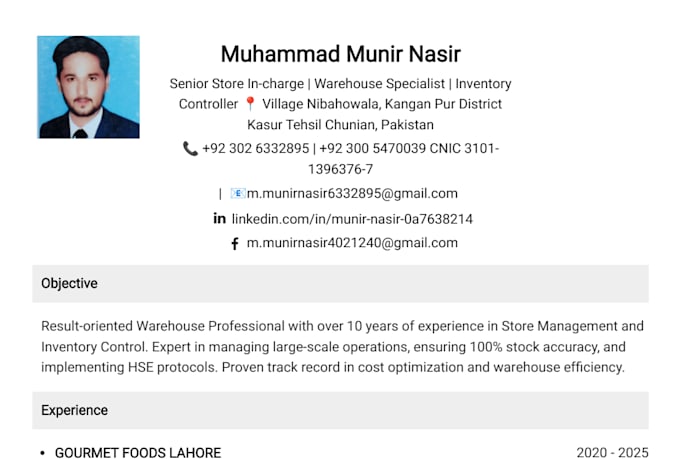 provide professional warehouse management and inventory data entry service